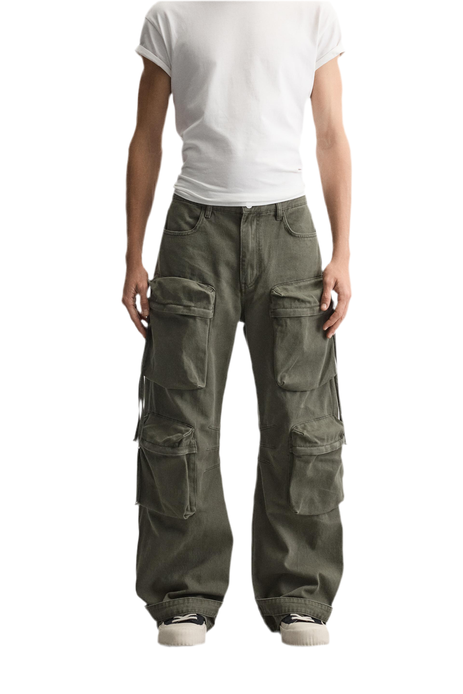 Cargo pocket denim trouser