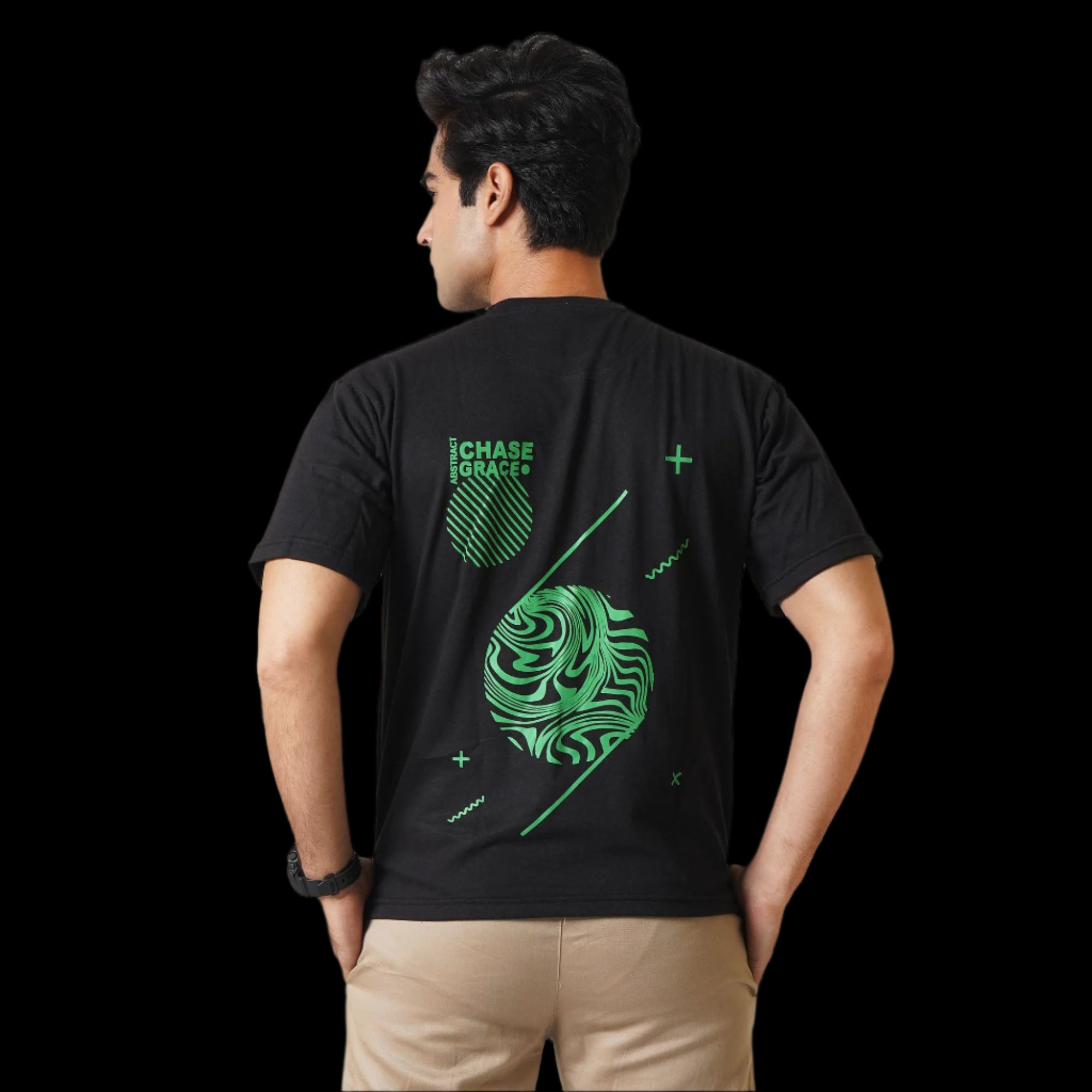 CHASE GRACE T-SHIRT- BLACK/GREEN Pegasus