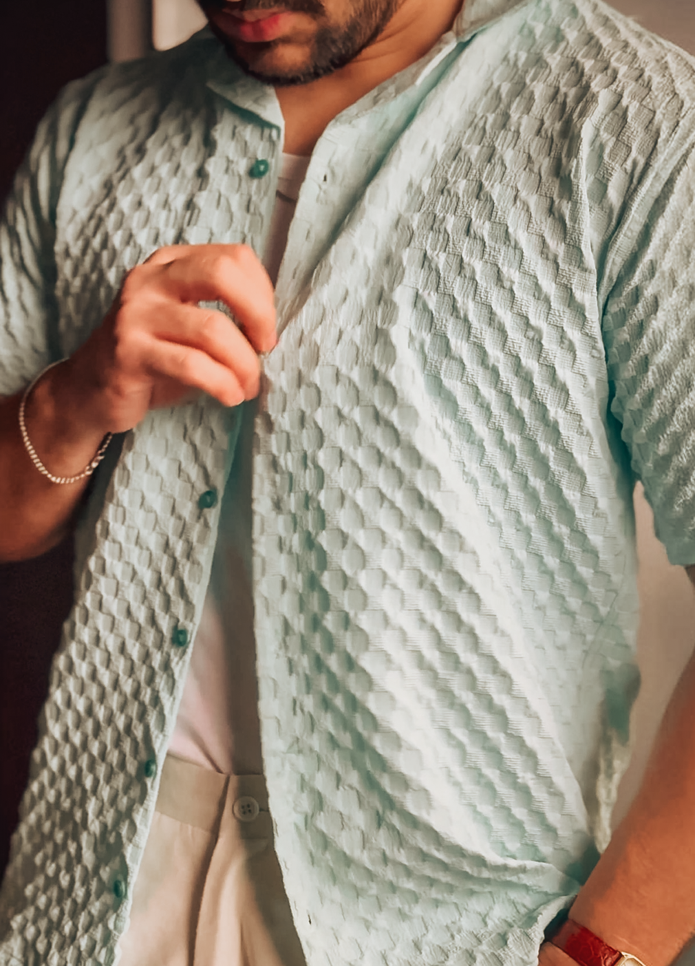 TEXTURED SHIRT- SKY BLUE Pegasus