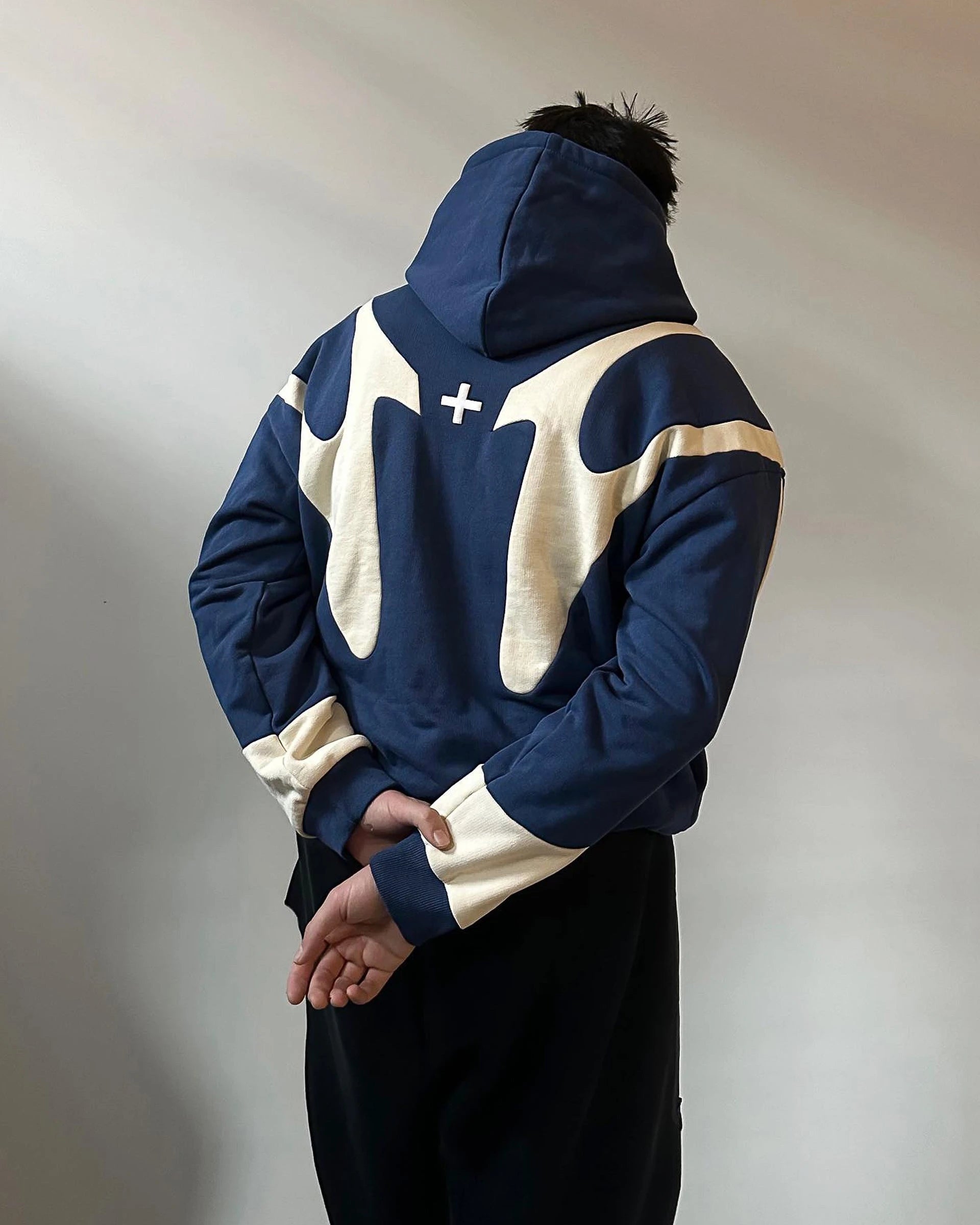 Fuse Hoodie - Navy/Cream Pegasus