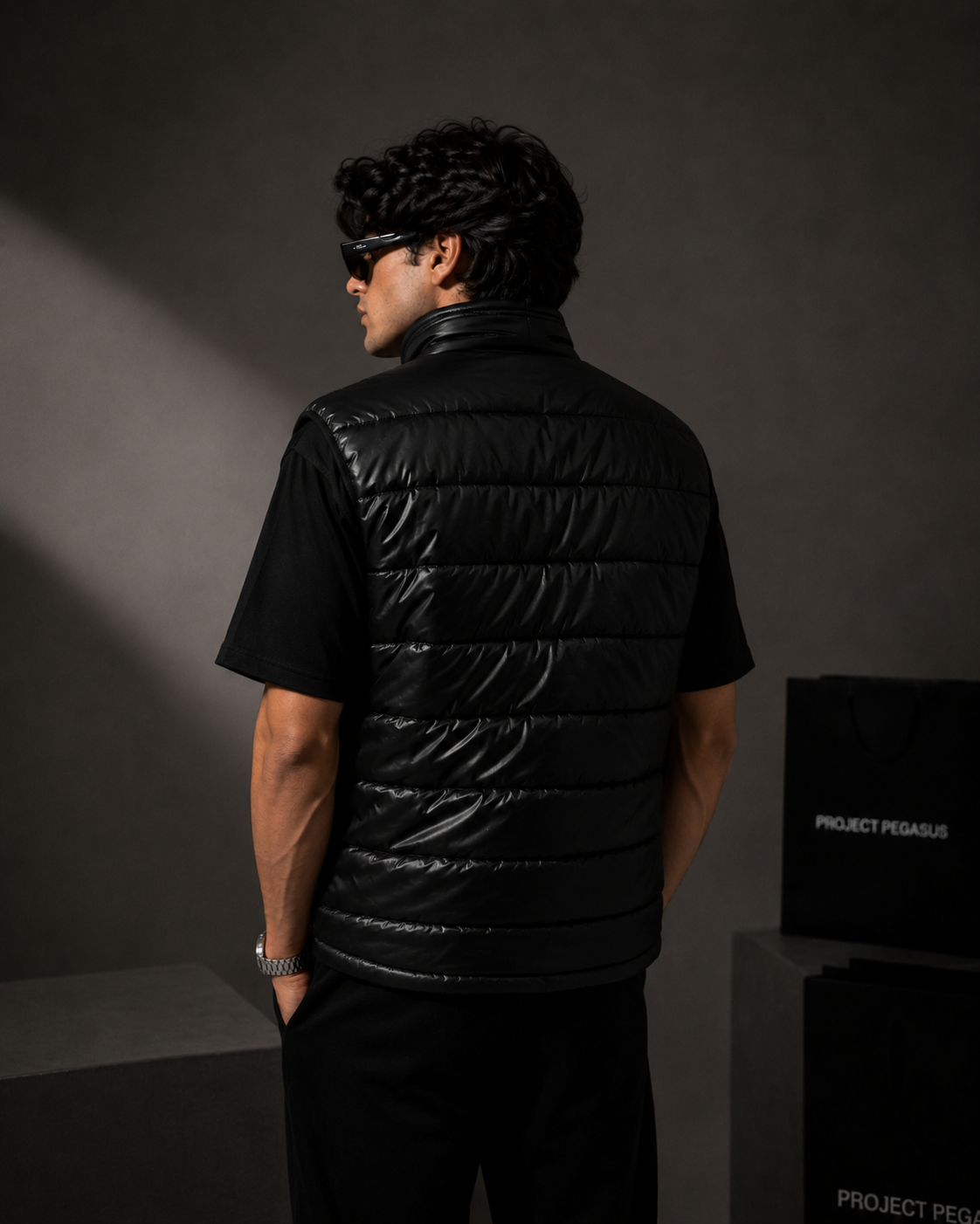 Black Gilet Jacket Project Pegasus