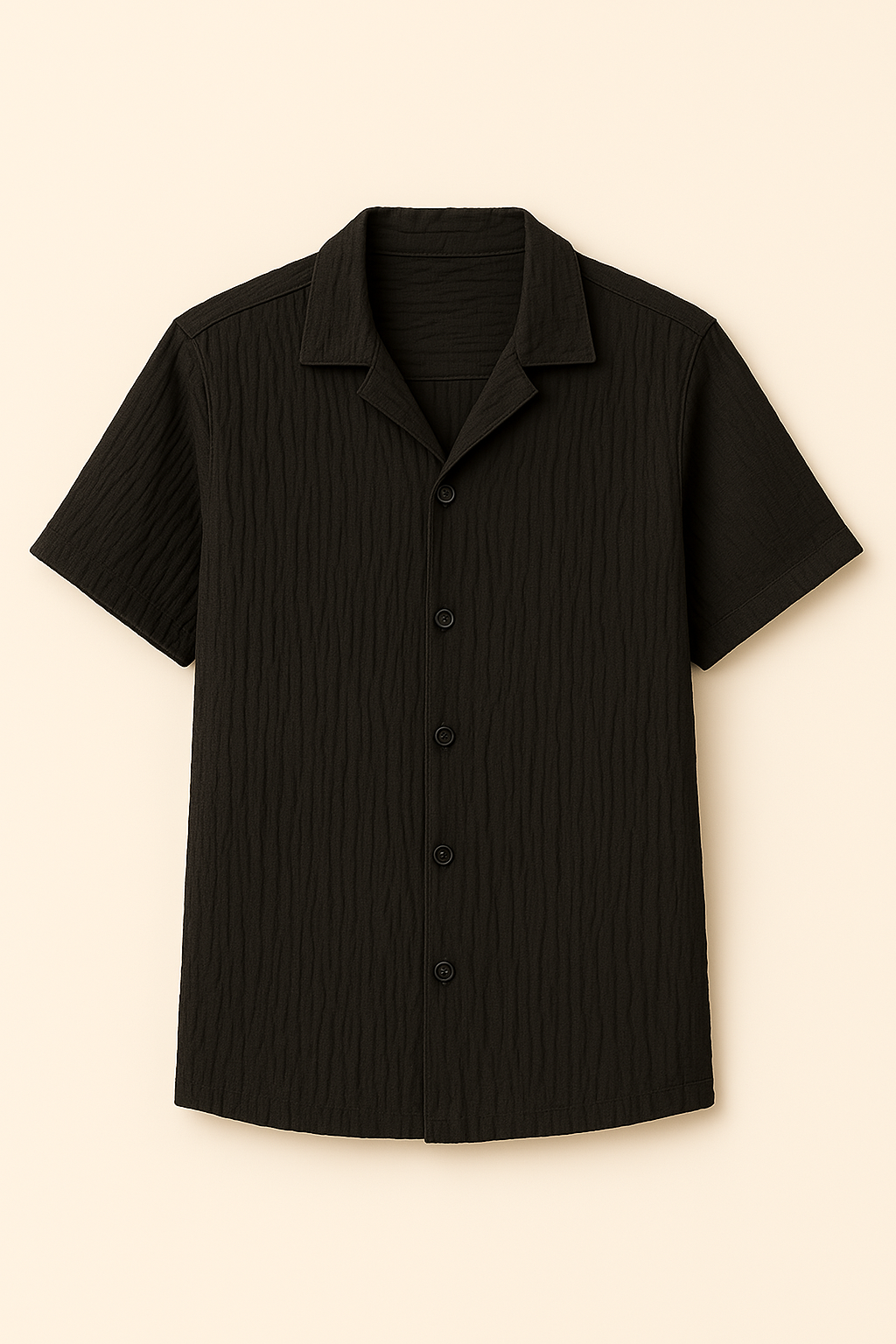 Textured Shirt- Black