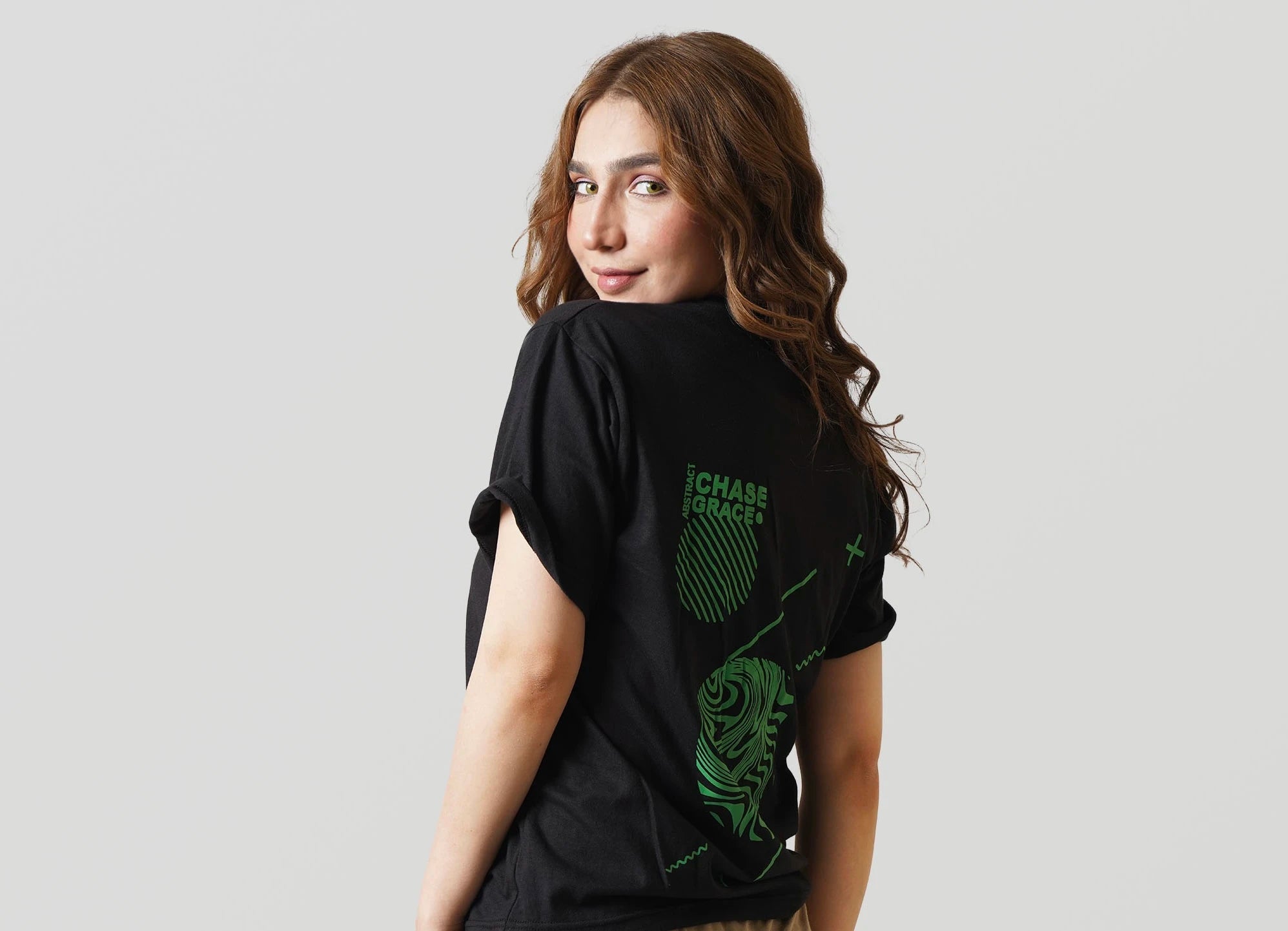 CHASE GRACE T-SHIRT- BLACK/GREEN Project Pegasus