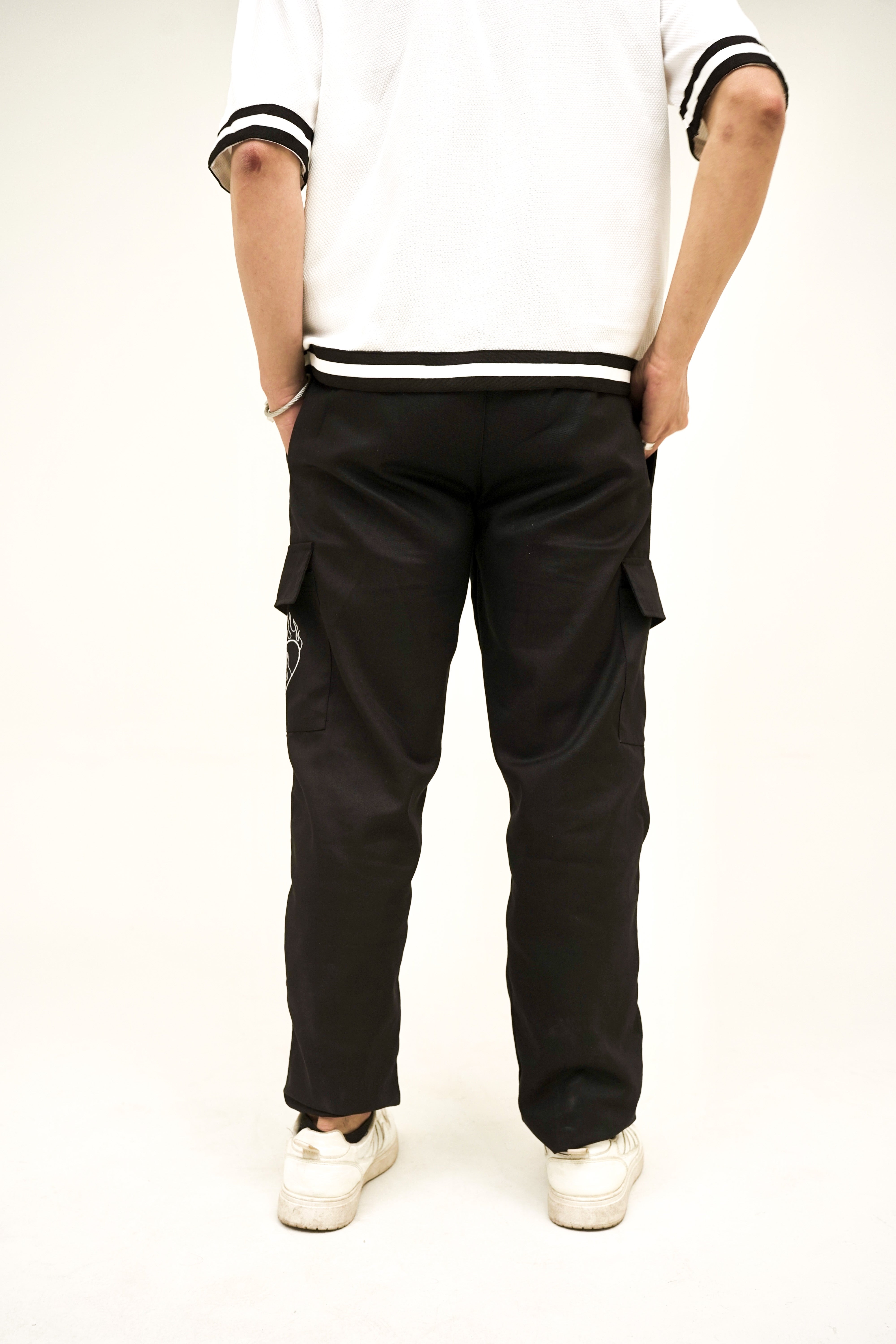 EMBROIDERED CARGO- BLACK Pegasus