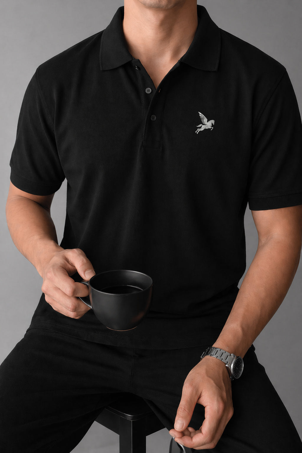 REGULAR FIT PIQUÉ KNIT POLO SHIRT Project Pegasus