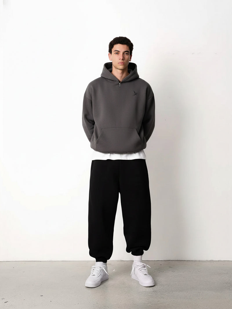 Cozy Cropped Hoodie - GRAY Project Pegasus