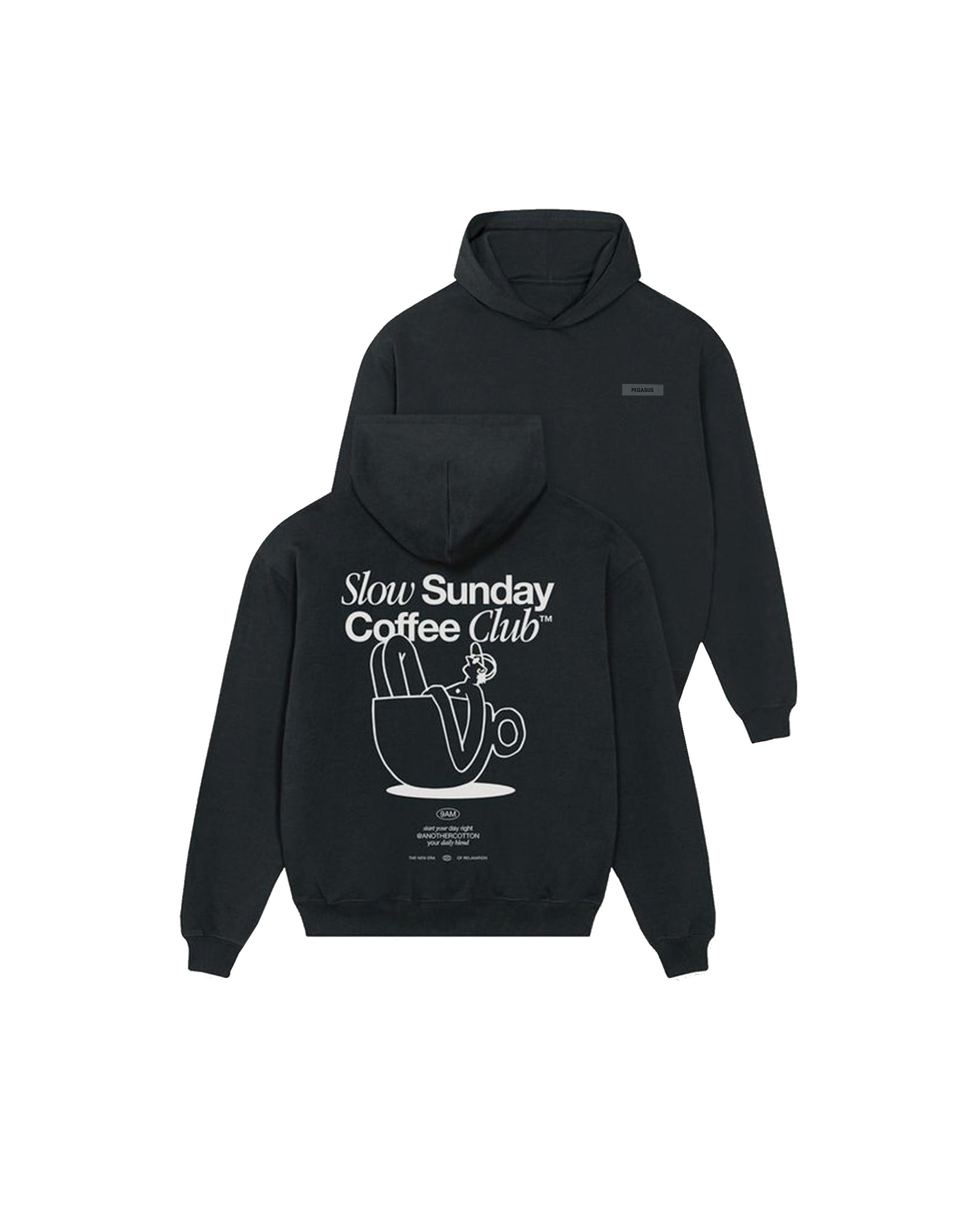Coffee Club Cropped- Pullover Hoodie Pegasus