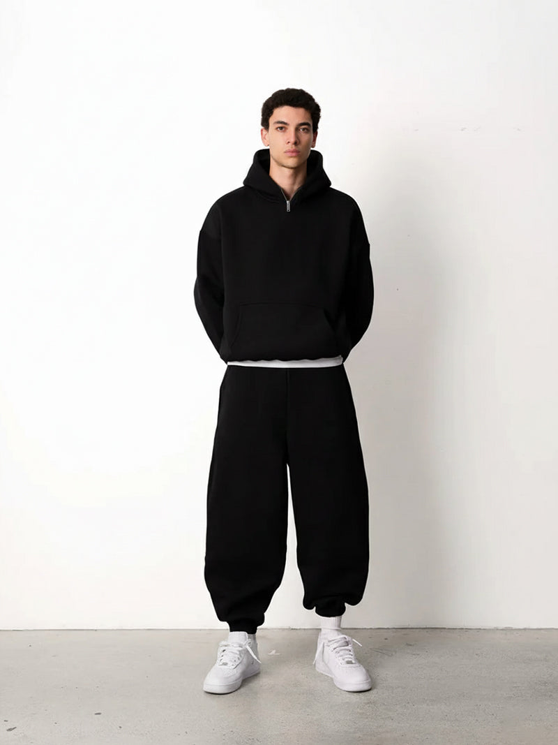 Cozy Cropped Hoodie - BLACK Project Pegasus