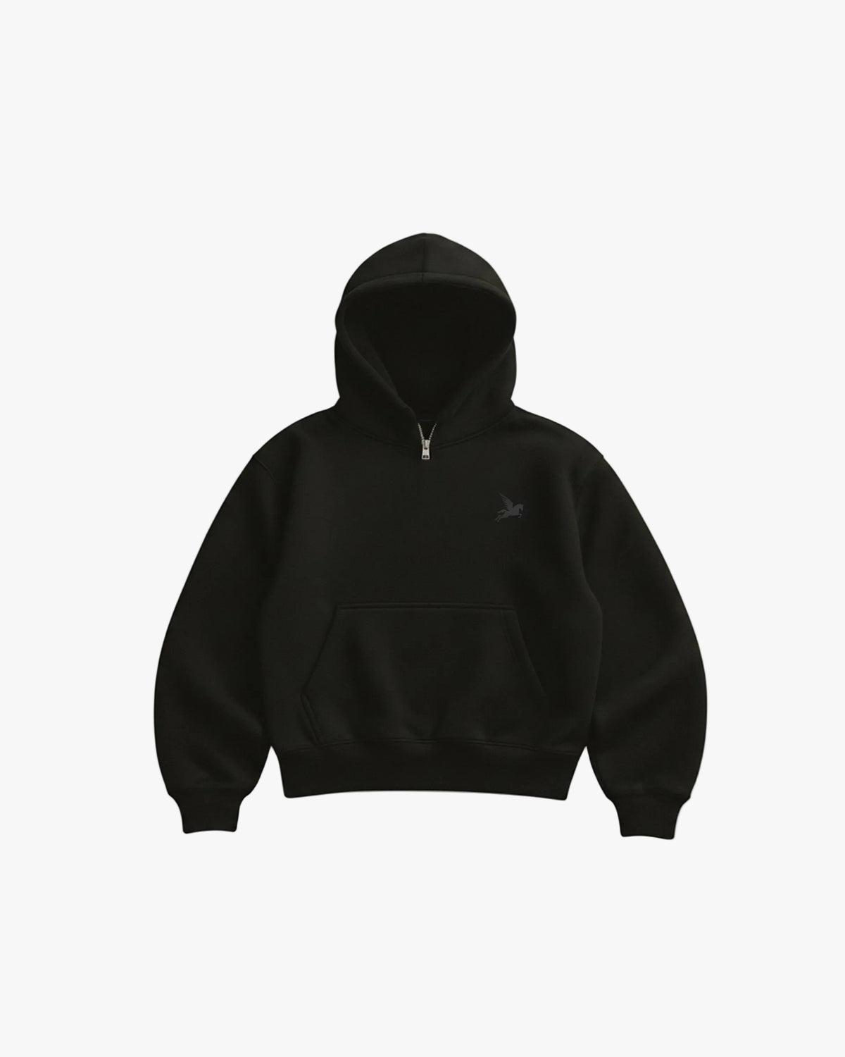 Cozy Cropped Hoodie - BLACK Project Pegasus