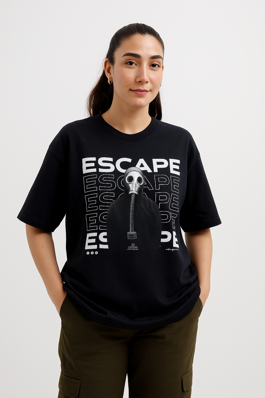 ESCAPE T-SHIRT- BLACK Pegasus