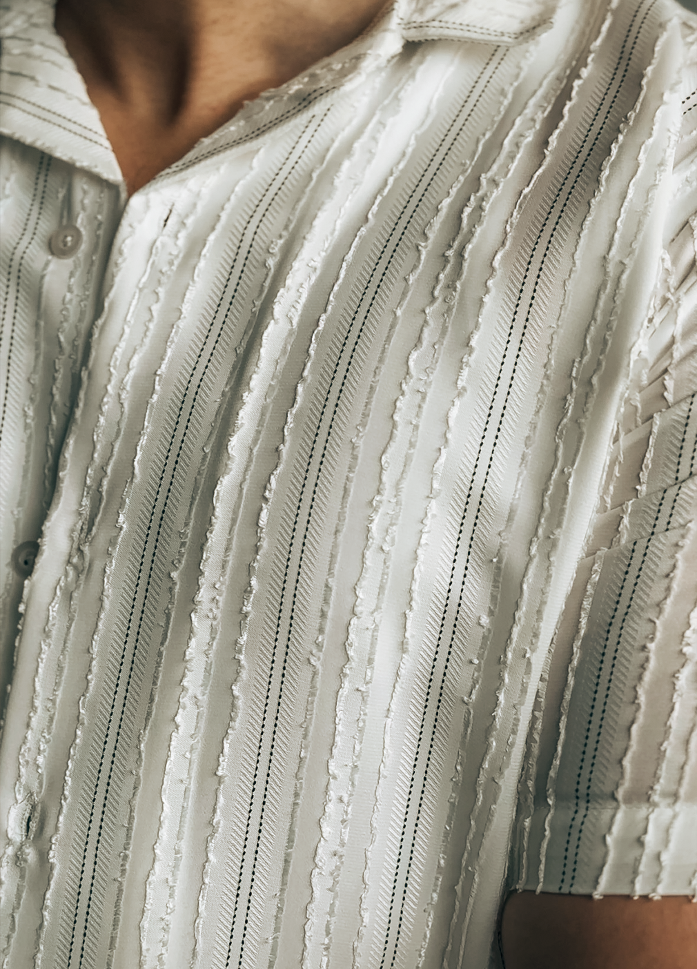Textured Shirt- White Pegasus