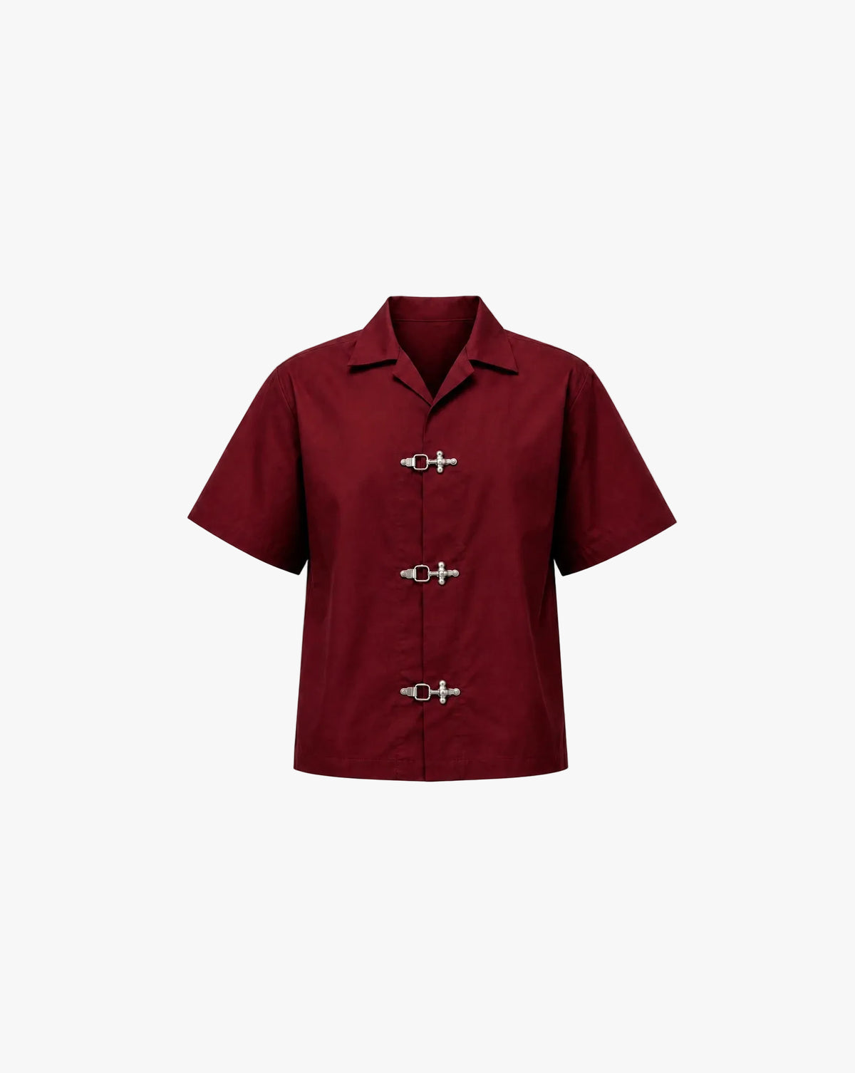BUCKLE BUTTON DOWN SHIRT - MAROON Project Pegasus