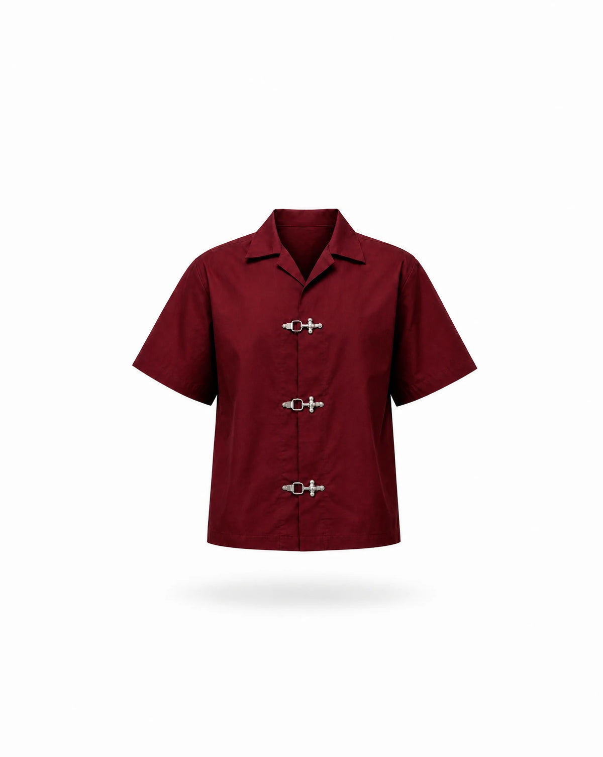 BUCKLE BUTTON DOWN SHIRT - MAROON Project Pegasus