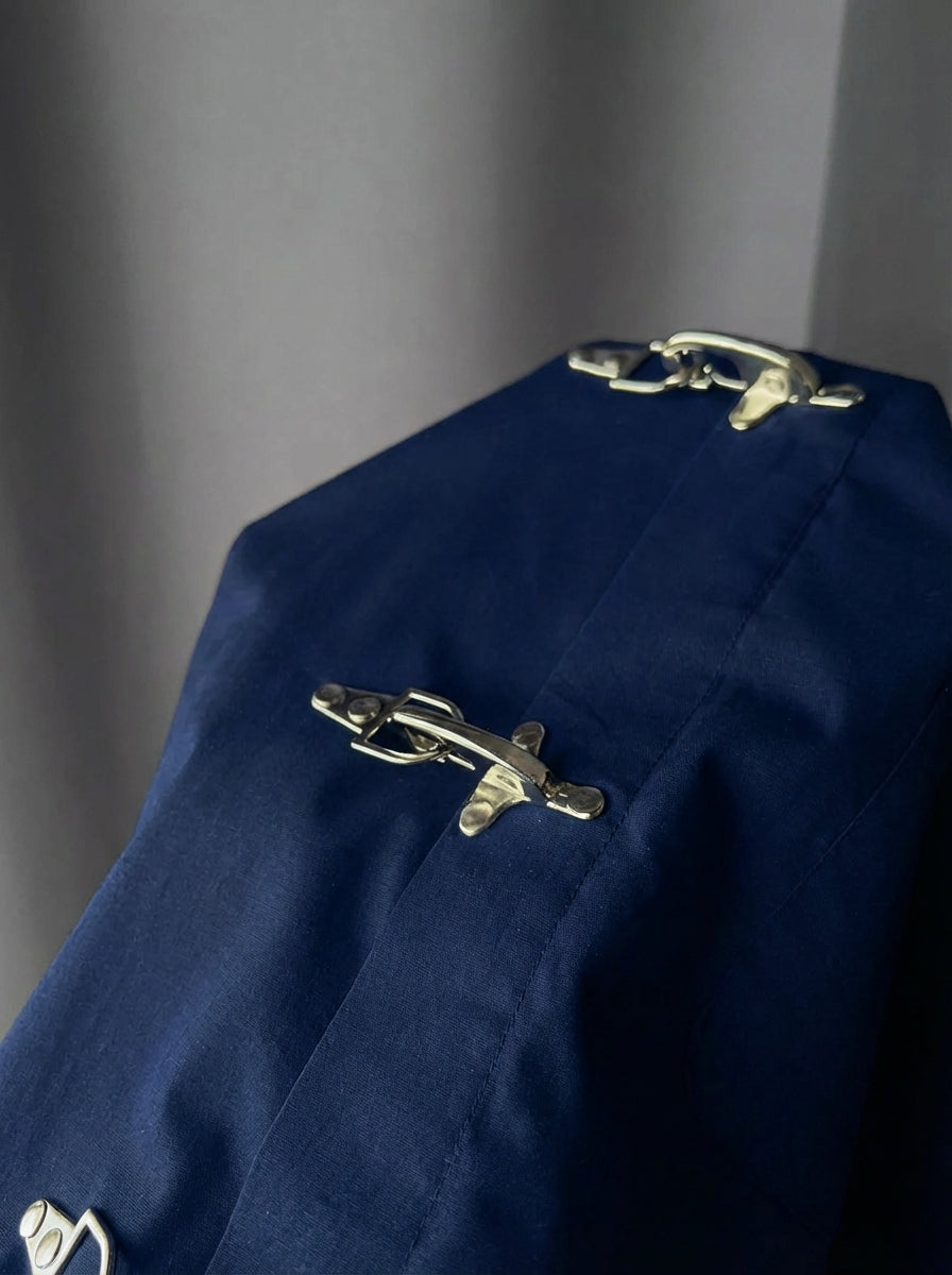 BUCKLE BUTTON DOWN SHIRT - NAVY Project Pegasus