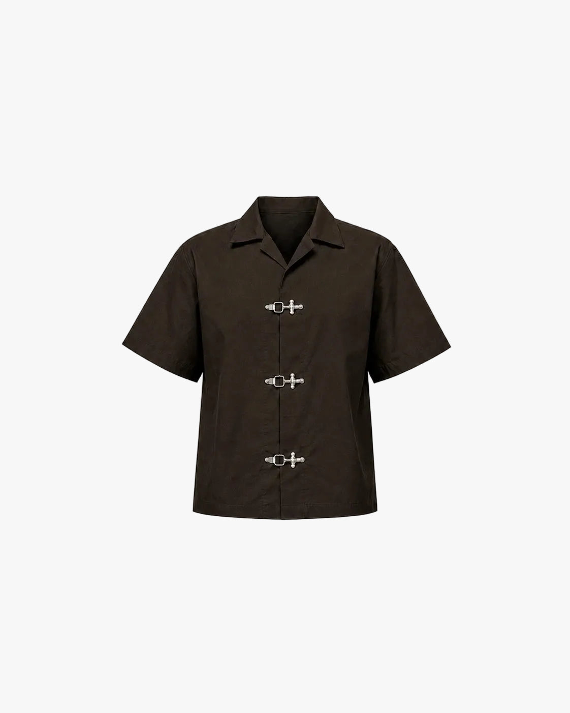 BUCKLE BUTTON DOWN SHIRT - ESPRESSO BROWN Project Pegasus