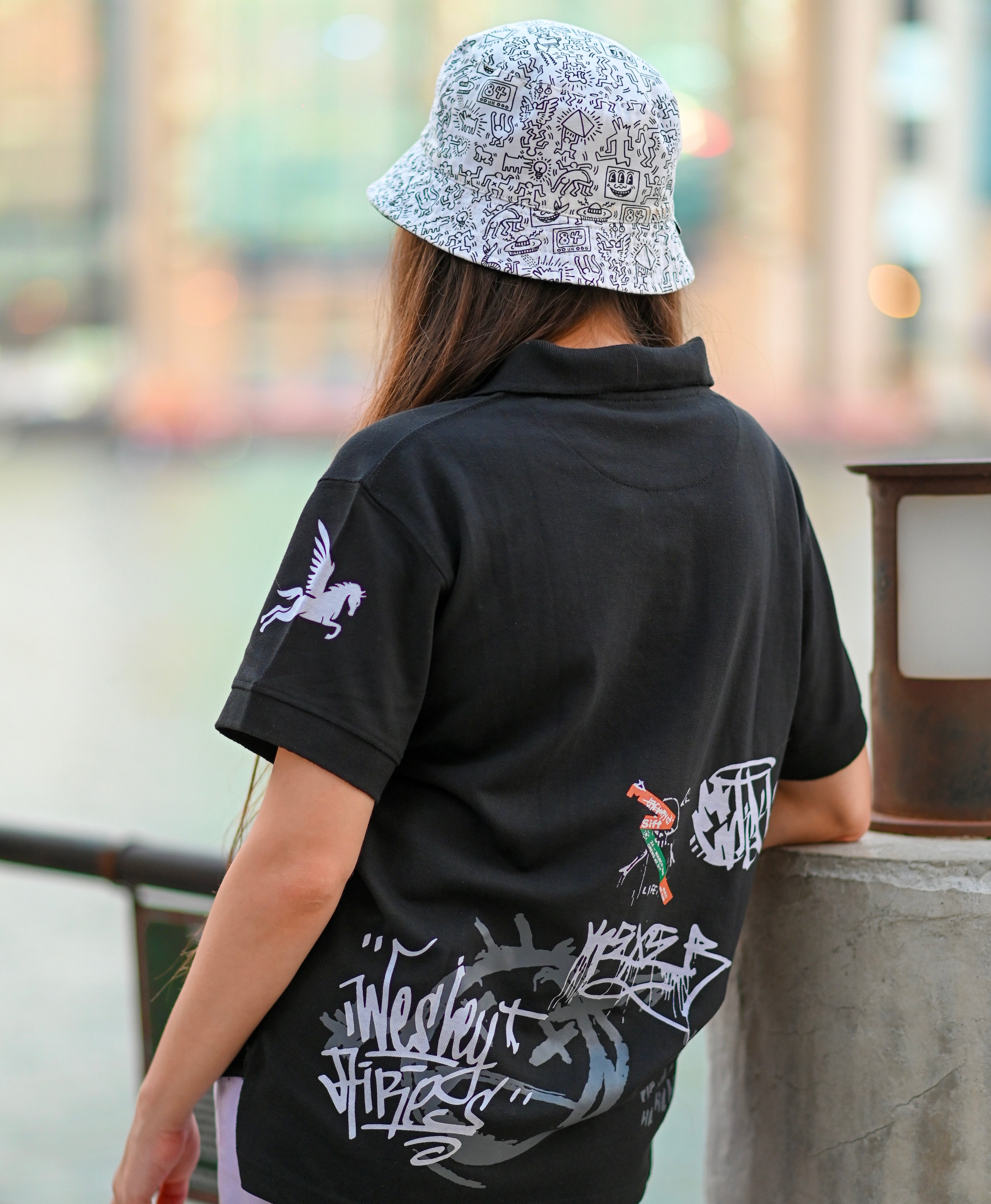 Black Polo Shirt Pegasus