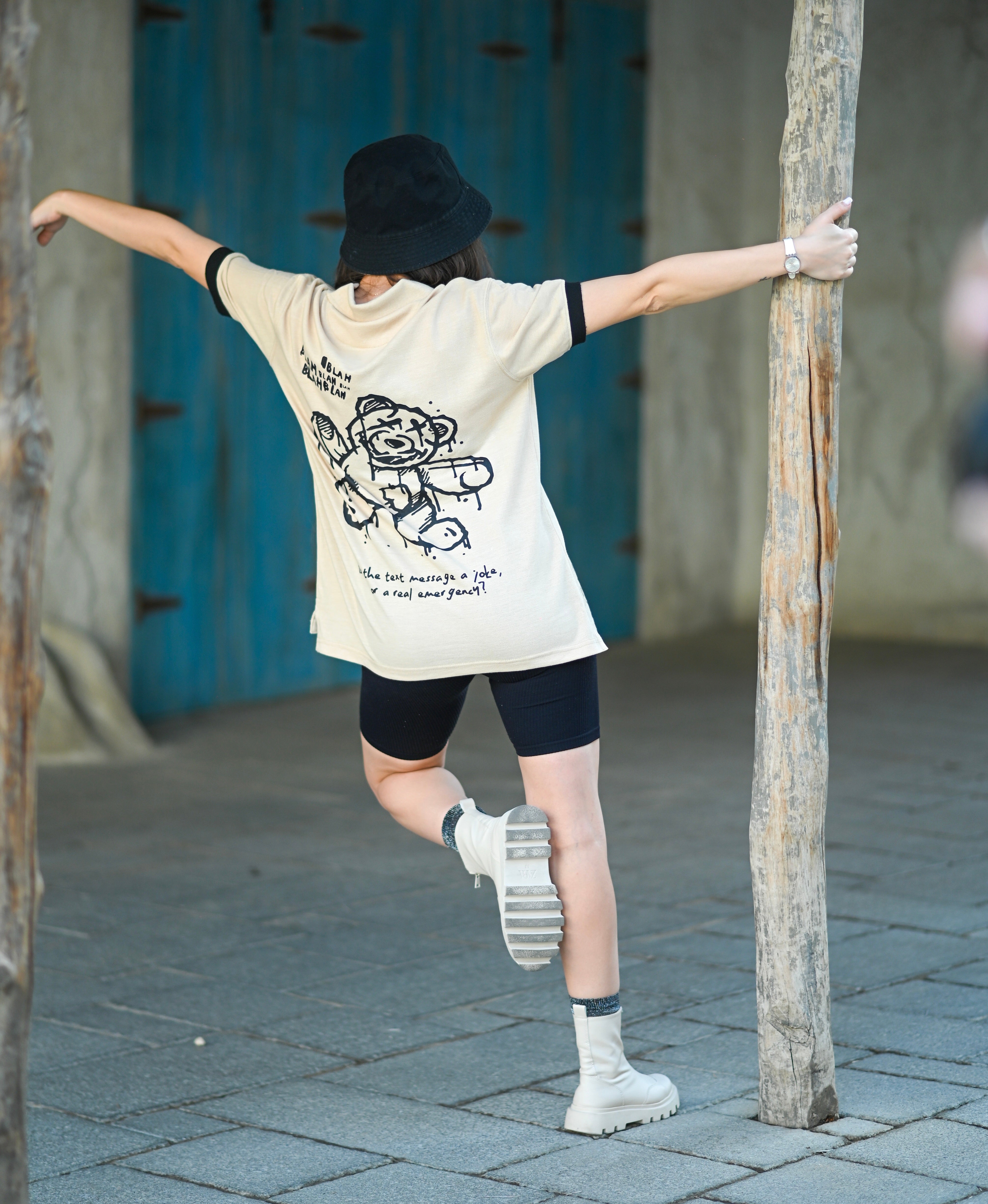 Blah Blah Beige Polo Shirt Pegasus