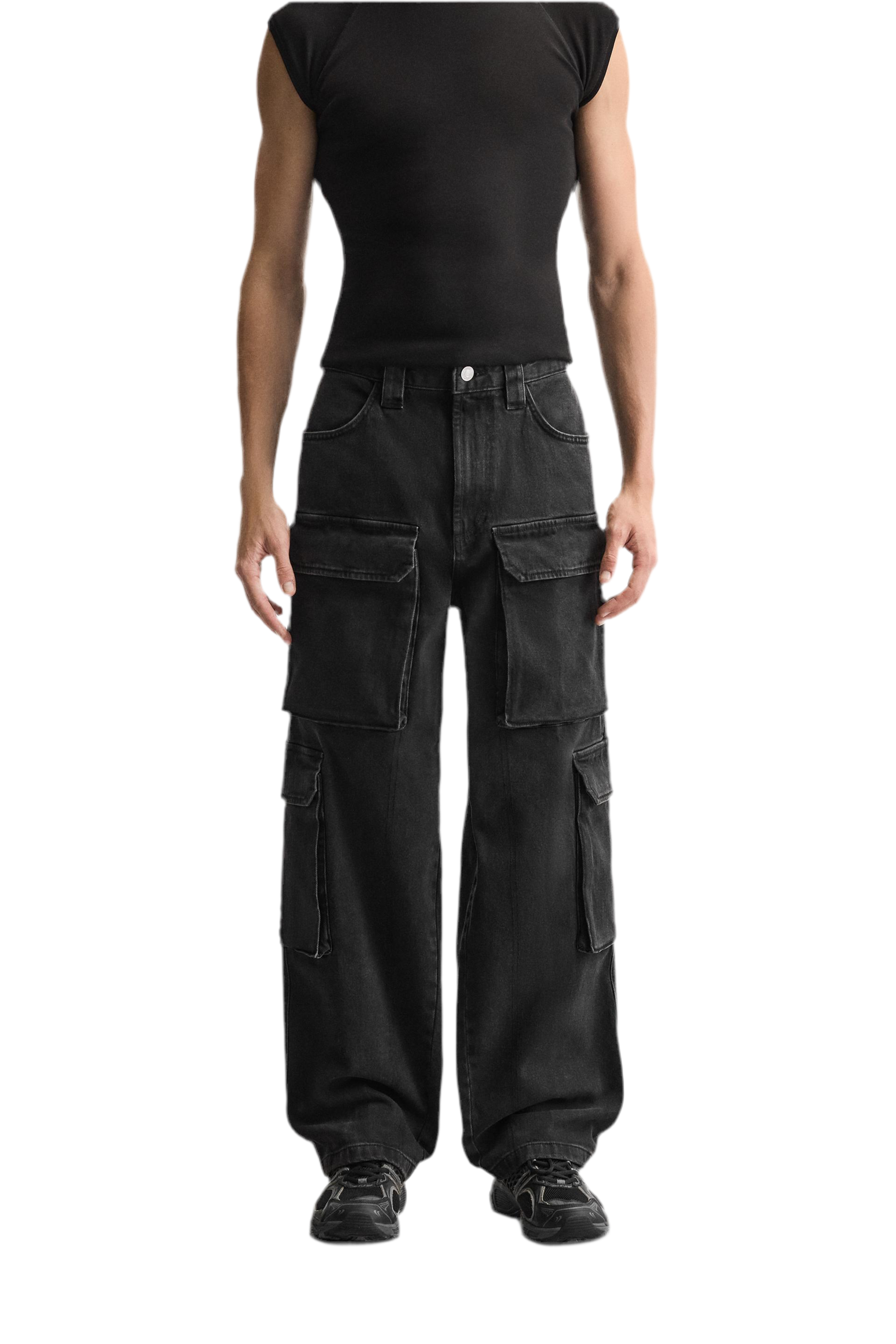 Cargo pocket denim trouser