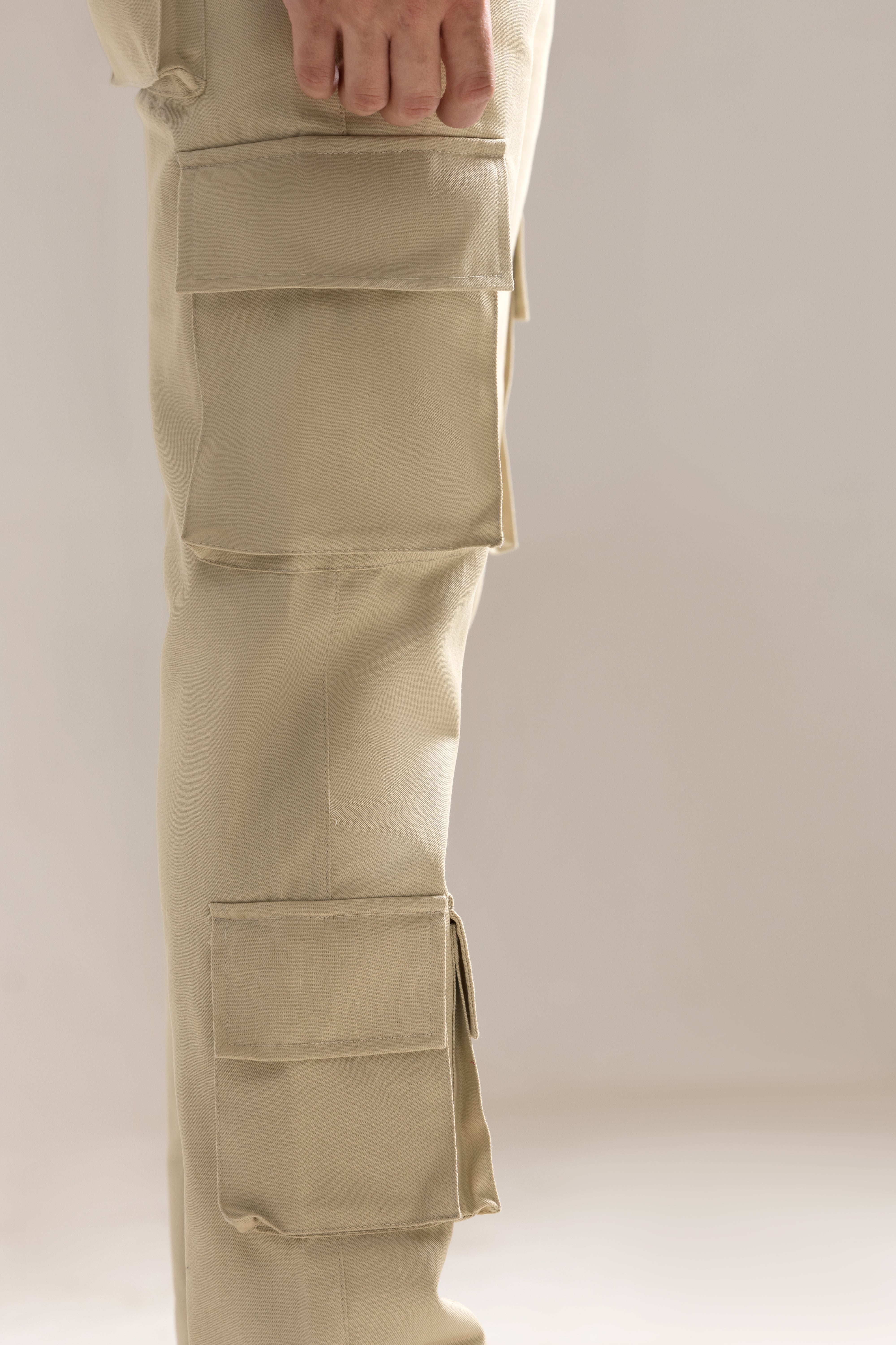 Multiple Pockets Cargo- Beige