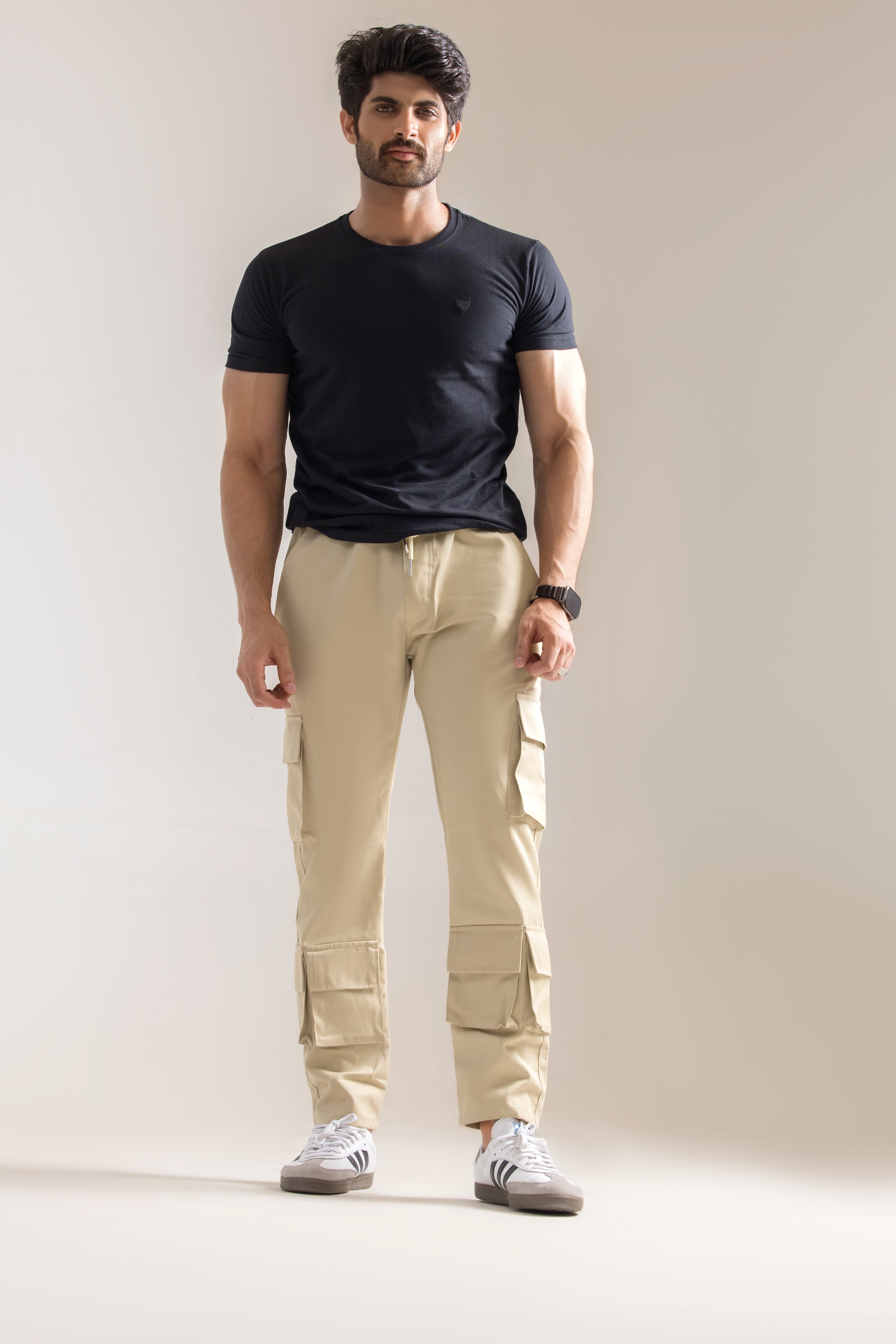 Multiple Pockets Cargo- Beige