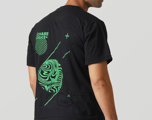 CHASE GRACE T-SHIRT- BLACK/GREEN