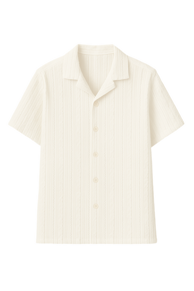 Textured Shirt- White Pegasus