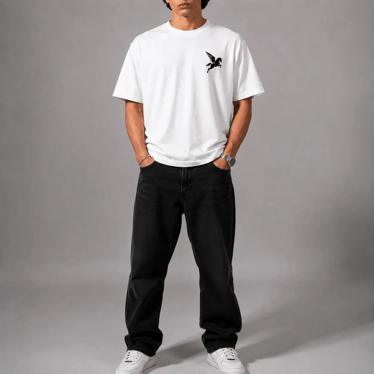 RISE HIGH T-SHIRT- WHITE Project Pegasus