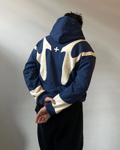 Fuse Hoodie - Navy/Cream Pegasus