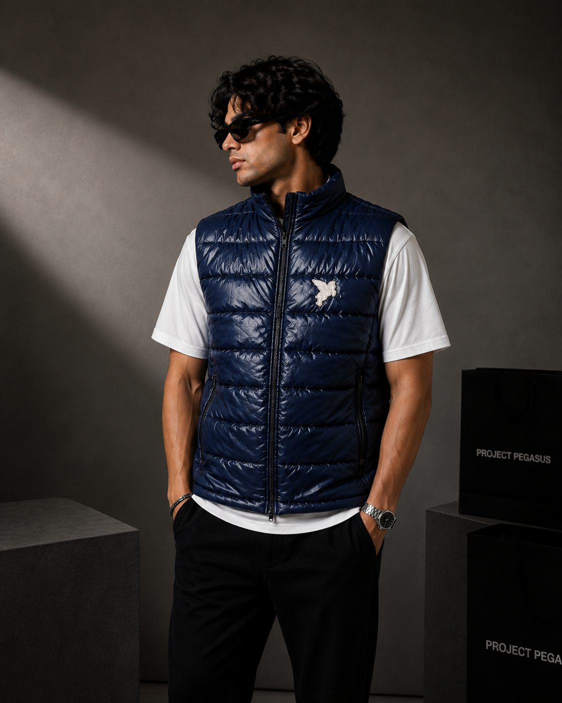 Blue Gilet Jacket Project Pegasus