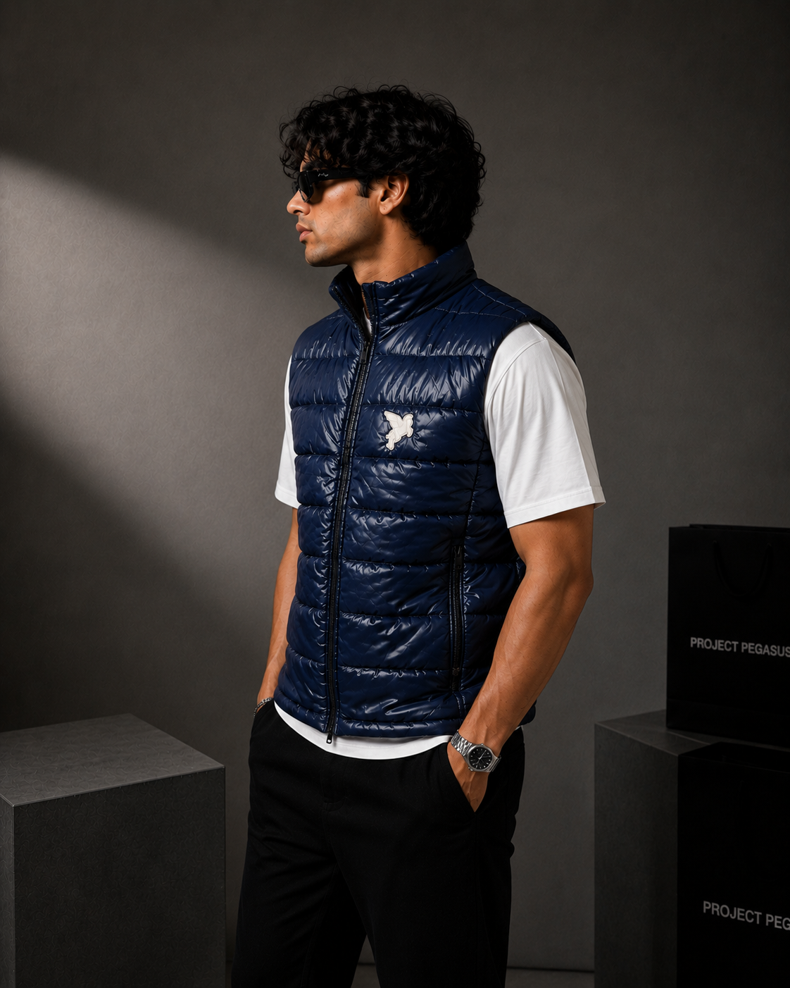 Blue Gilet Jacket Project Pegasus
