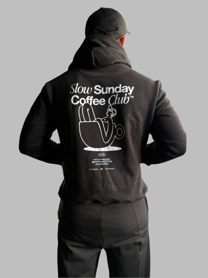 Coffee Club Cropped- Pullover Hoodie