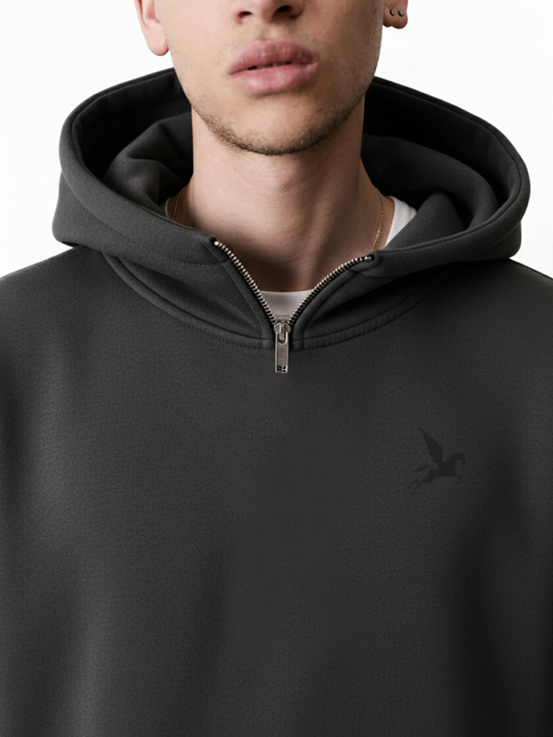 Cozy Cropped Hoodie - GRAY Project Pegasus