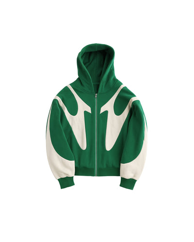 Fuse Hoodie - Green/Cream Pegasus