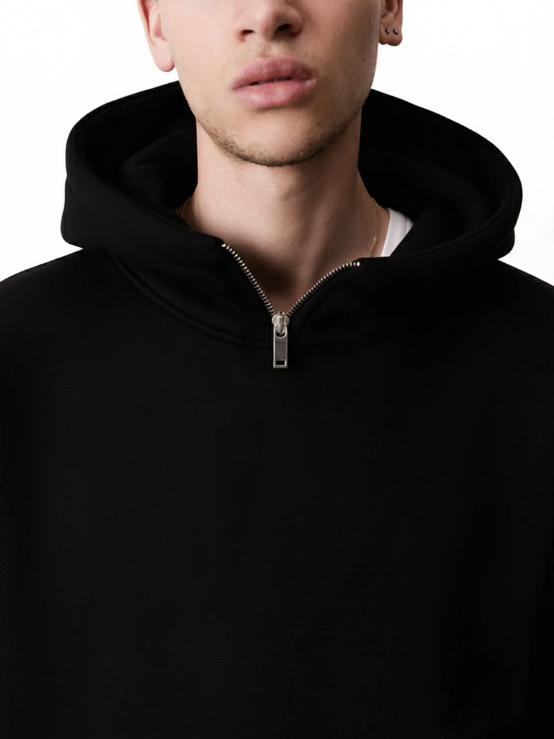Cozy Cropped Hoodie - BLACK Project Pegasus