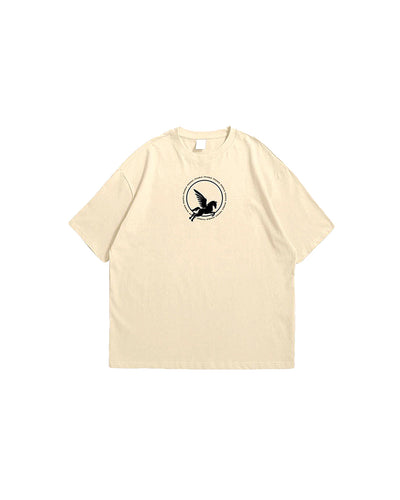 DANGEROUS ANIME T-SHIRT- BEIGE Project Pegasus