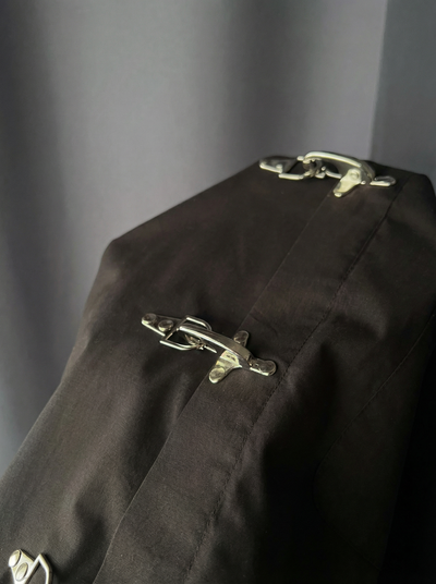 BUCKLE BUTTON DOWN SHIRT - ESPRESSO BROWN Project Pegasus