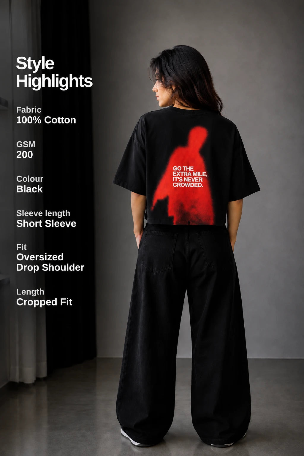 Oversized Cropped Shadow T-Shirt Project Pegasus