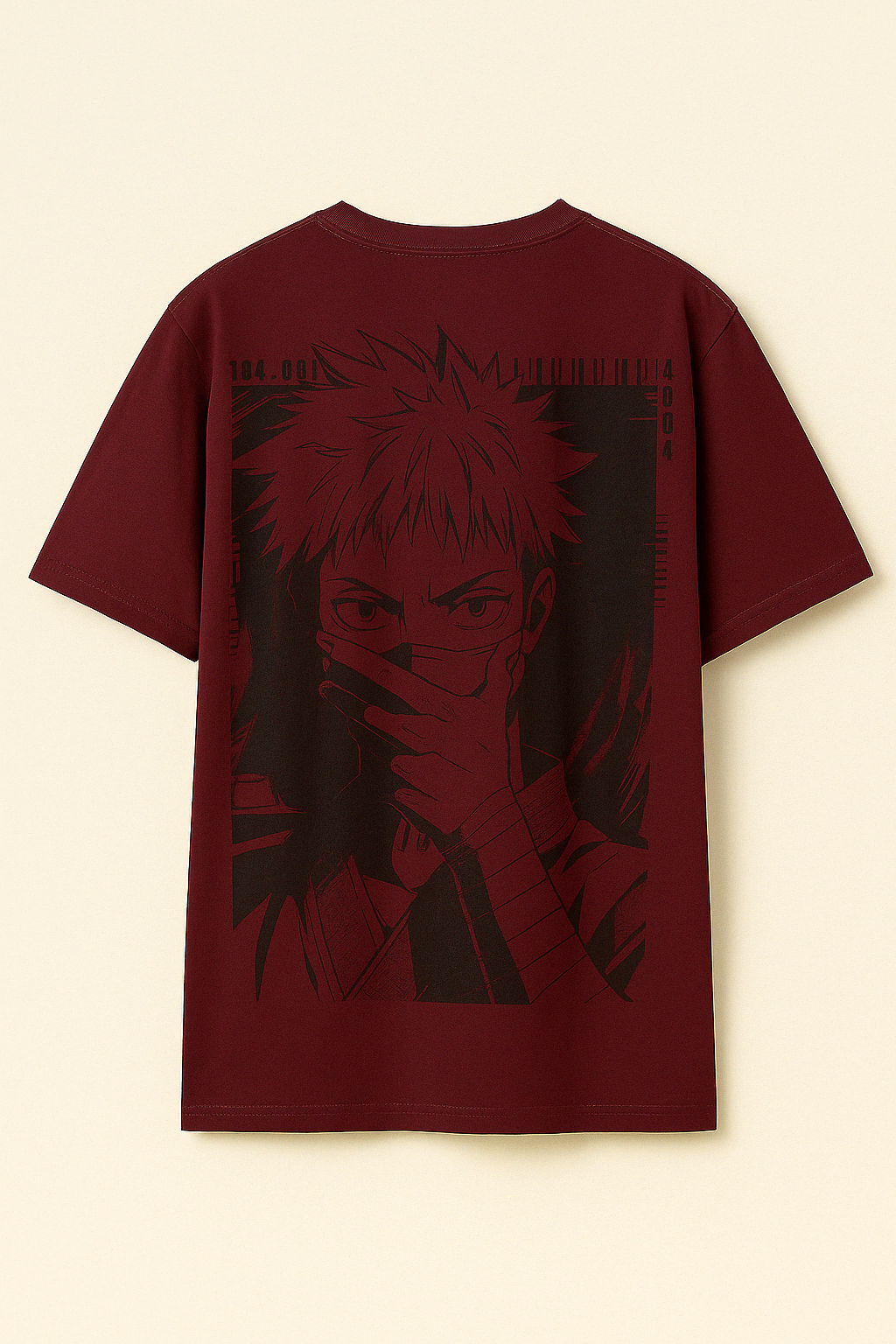 ANIME MAROON T-SHIRT