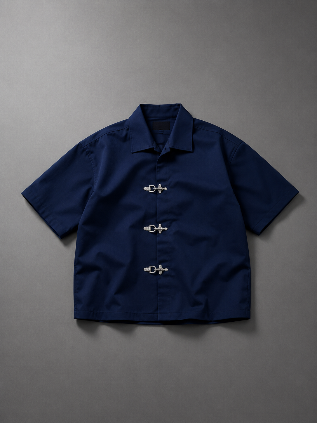 BUCKLE BUTTON DOWN SHIRT - NAVY Project Pegasus