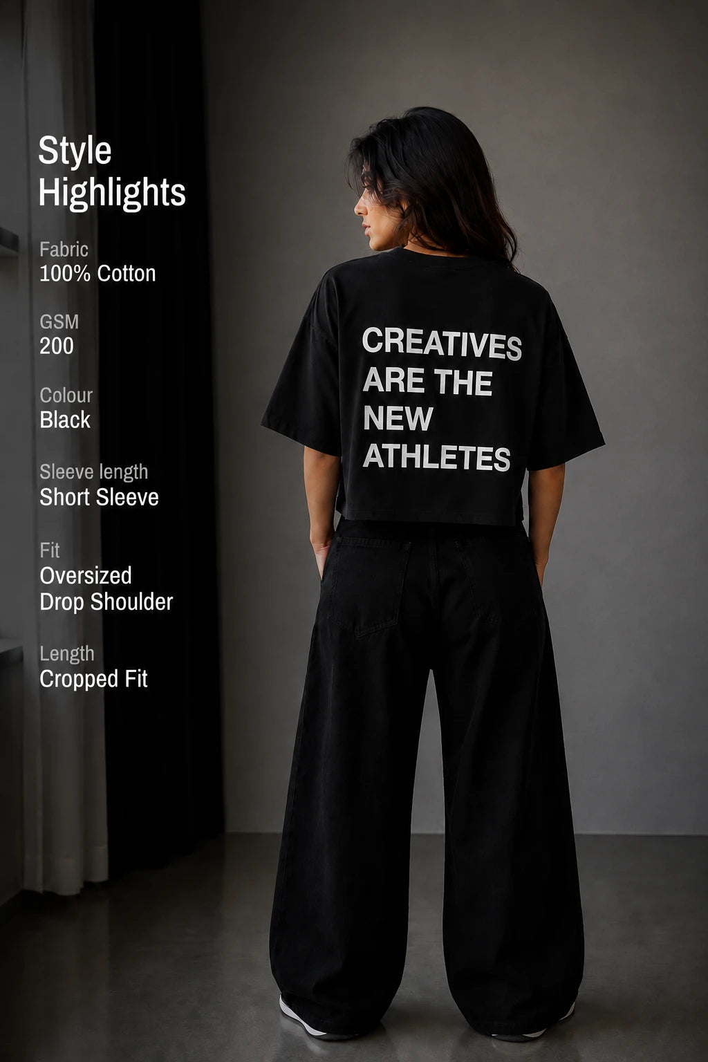 Oversized Cropped Creatives are Athletes T-Shirt Project Pegasus