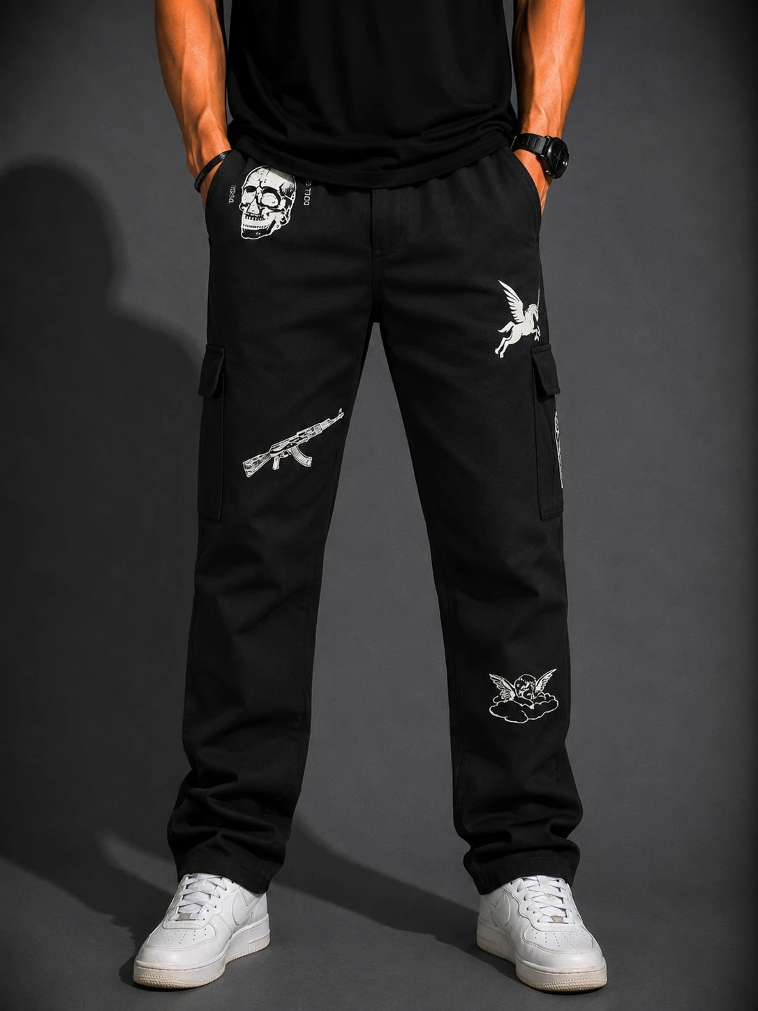 EMBROIDERED CARGO- BLACK Project Pegasus