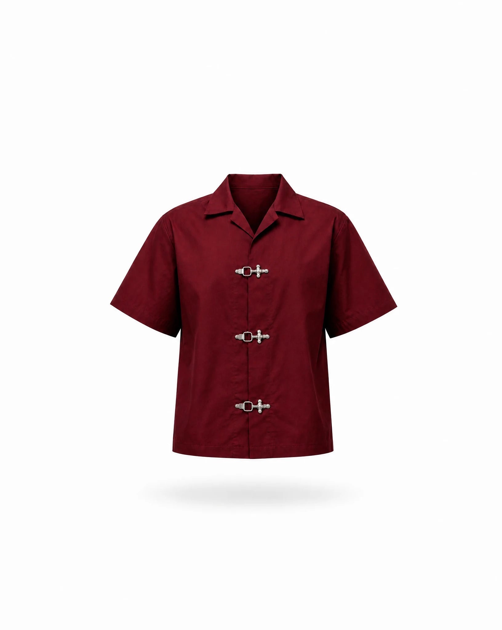 BUCKLE BUTTON DOWN SHIRT - MAROON Project Pegasus
