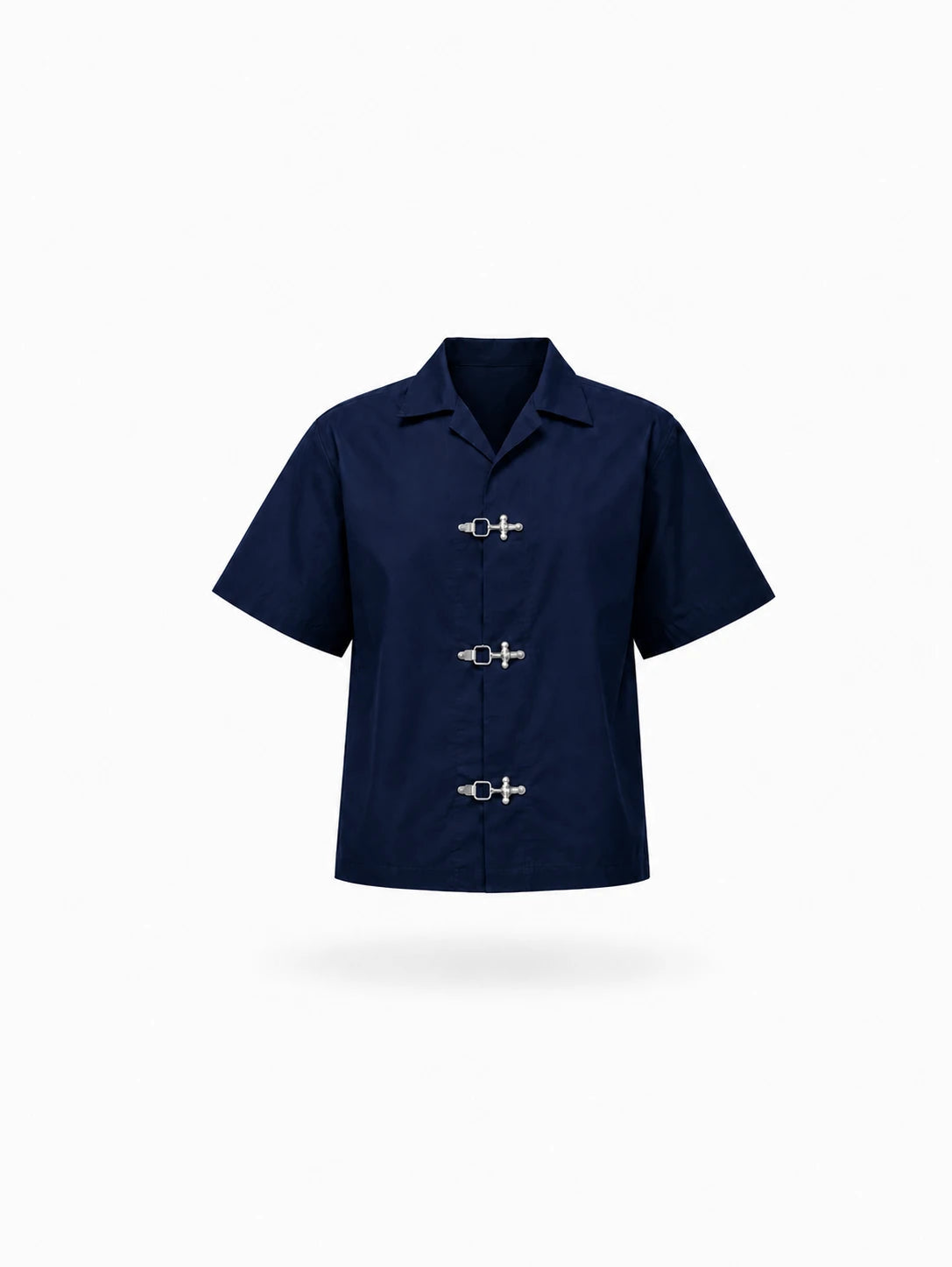 BUCKLE BUTTON DOWN SHIRT - NAVY Project Pegasus