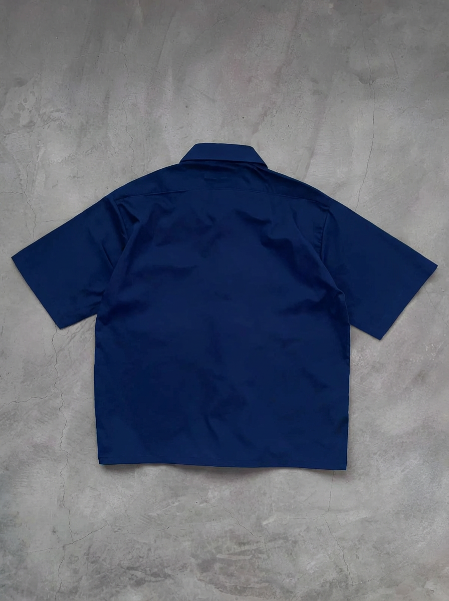 BUCKLE BUTTON DOWN SHIRT - NAVY Project Pegasus