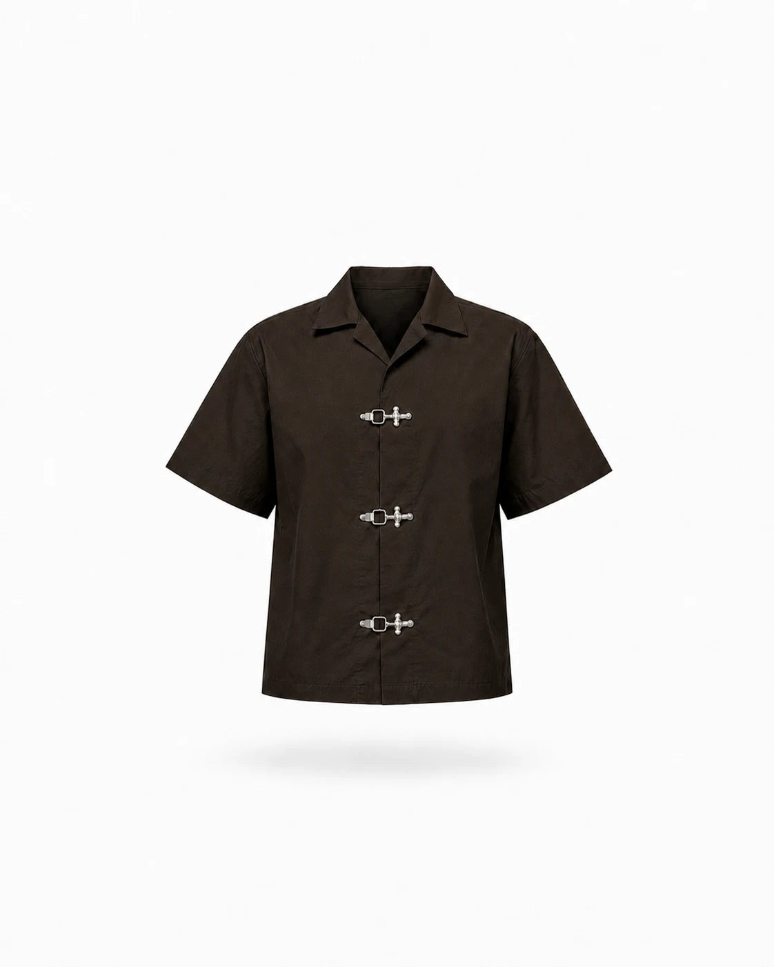 BUCKLE BUTTON DOWN SHIRT - ESPRESSO BROWN Project Pegasus